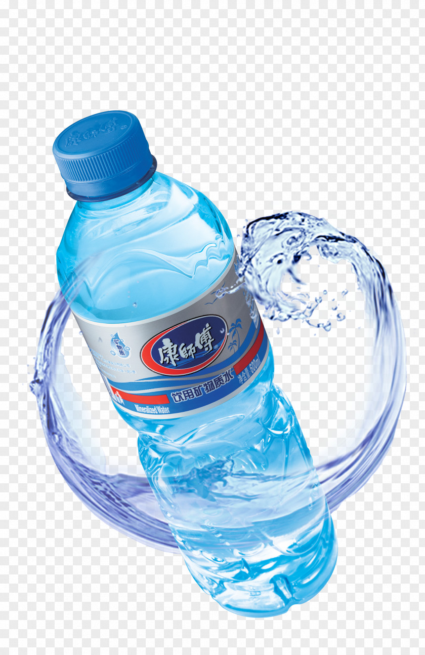Blue Mineral Water Bottled PNG
