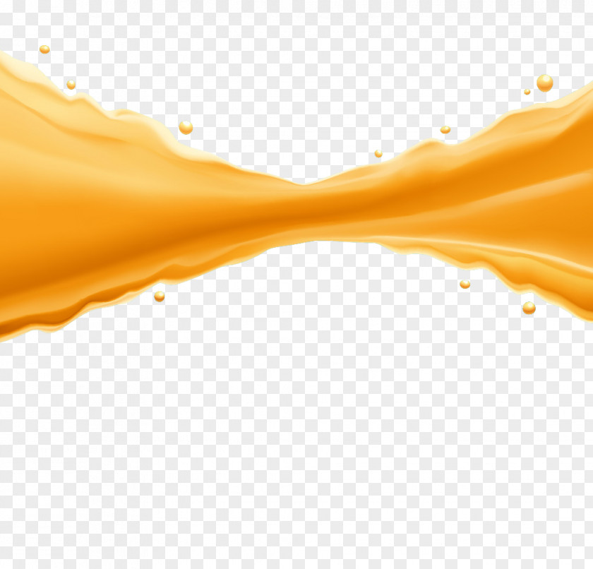 Orange Juice Yellow Material Angle Font PNG