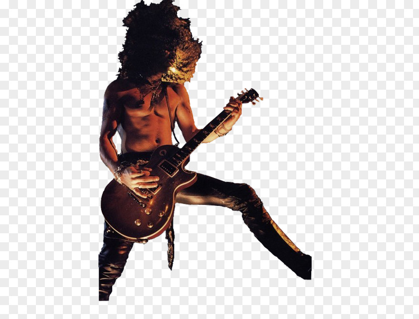 Slash Guitarist Rendering PNG