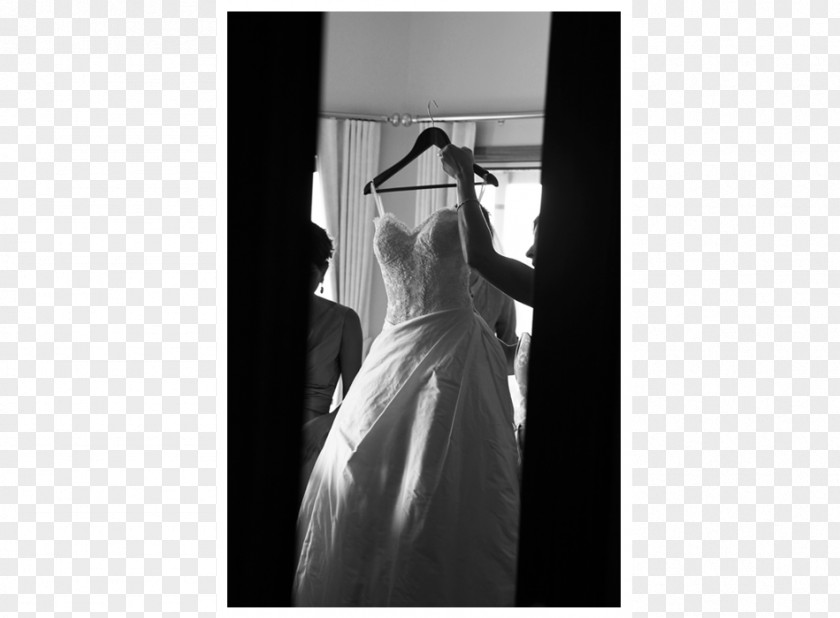 Wedding Banner Dress Black And White Monochrome Photography Gown PNG