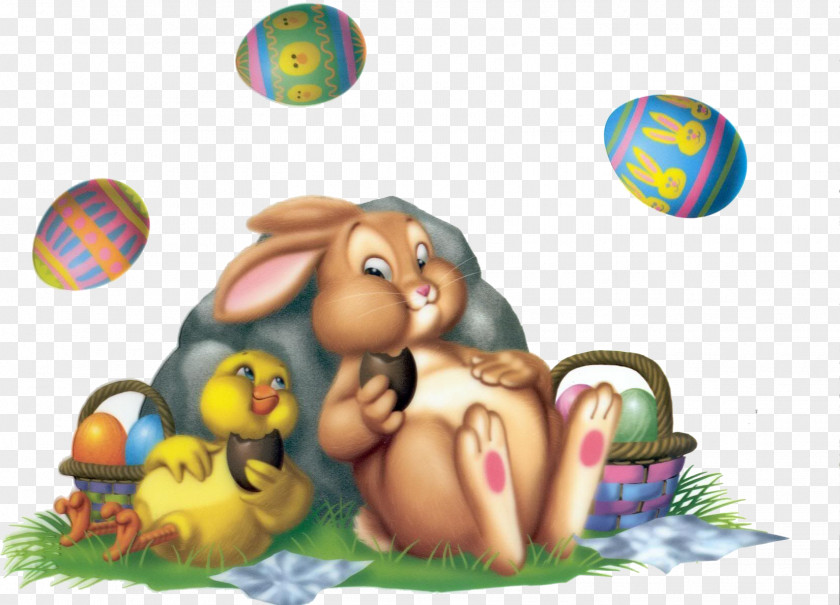 Easter Bunny Wish Desktop Wallpaper PNG