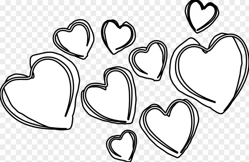 Hearts Black And White Heart Clip Art PNG