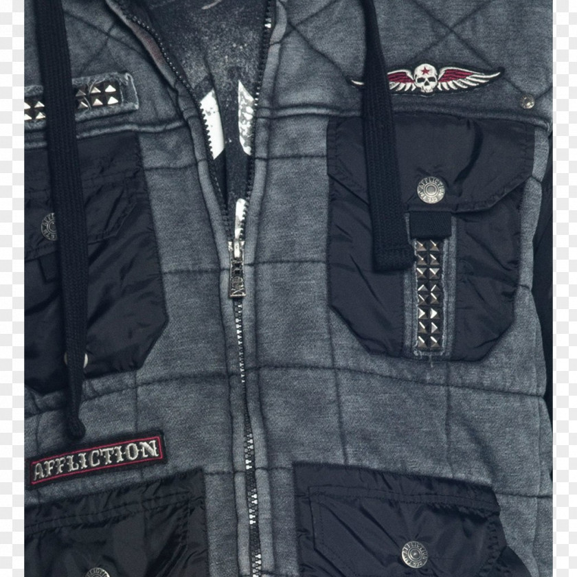 Jacket Gilets Zipper Sleeve Pocket PNG