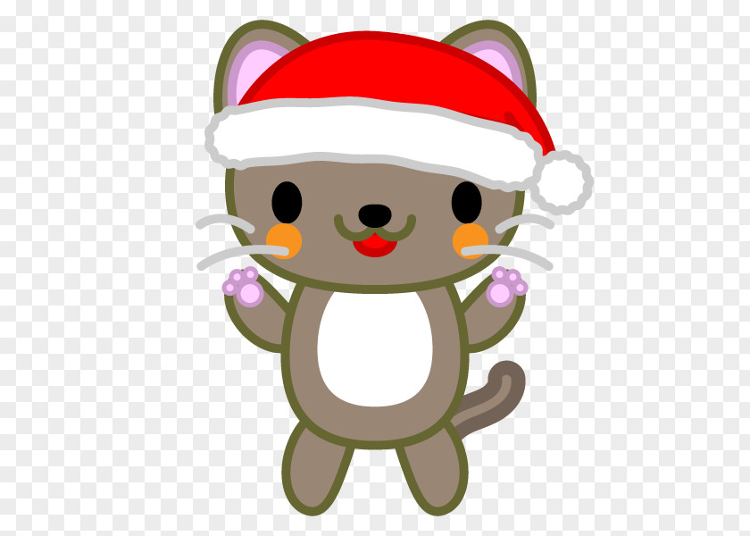 Santa Claus Cat Illustration Christmas Day Birthday PNG