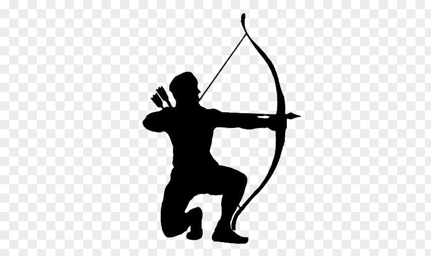 Silhouette Bowhunting Bow And Arrow Clip Art Archery PNG