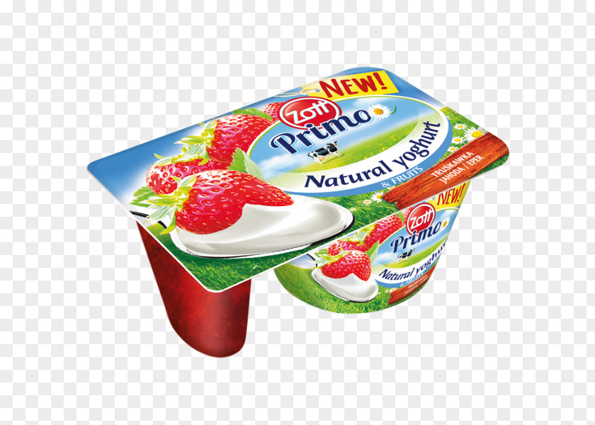 Strawberry Zott Milk Yoghurt Dessert PNG