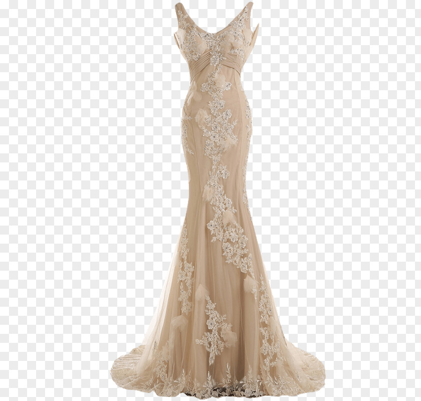 Dress Wedding Evening Gown Neckline PNG