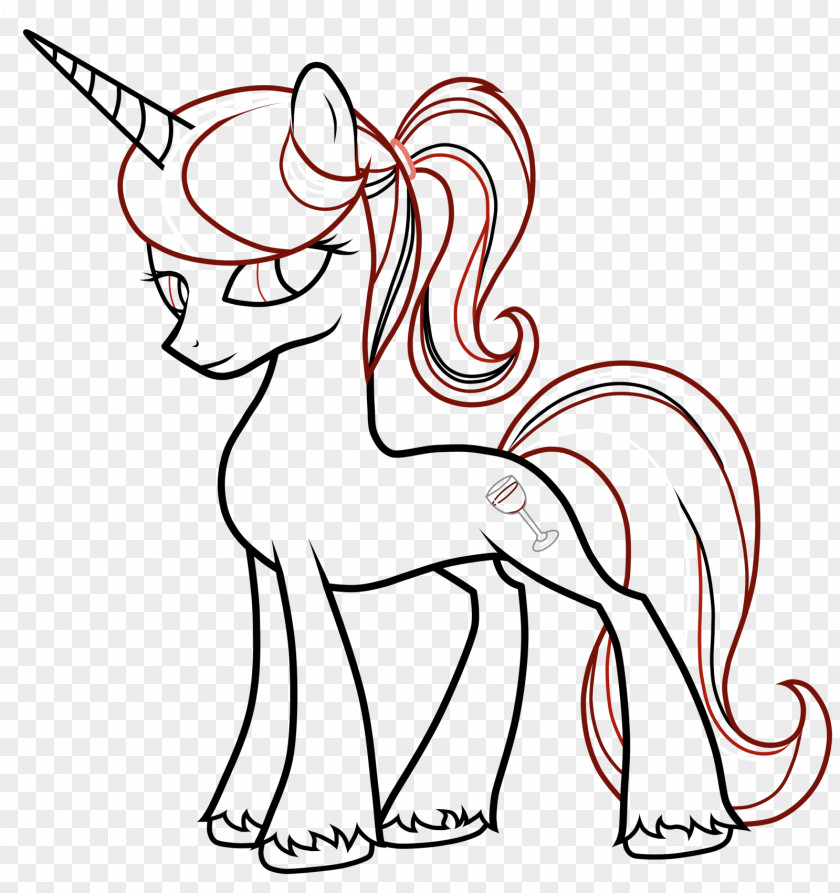 Wine Red Pony DeviantArt Drawing Line Art PNG