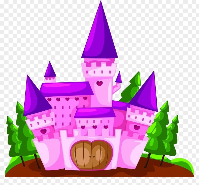 Castle Vector Fairy Tale Cartoon Illustration PNG