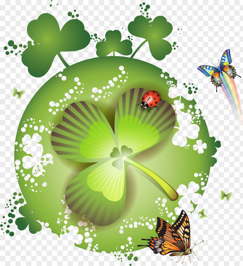 Clover Four-leaf Saint Patrick's Day Clip Art PNG
