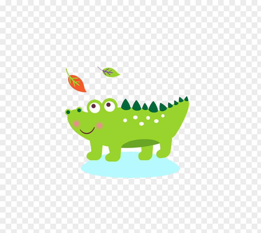 Look Leaves Crocodile Vecteur Icon PNG