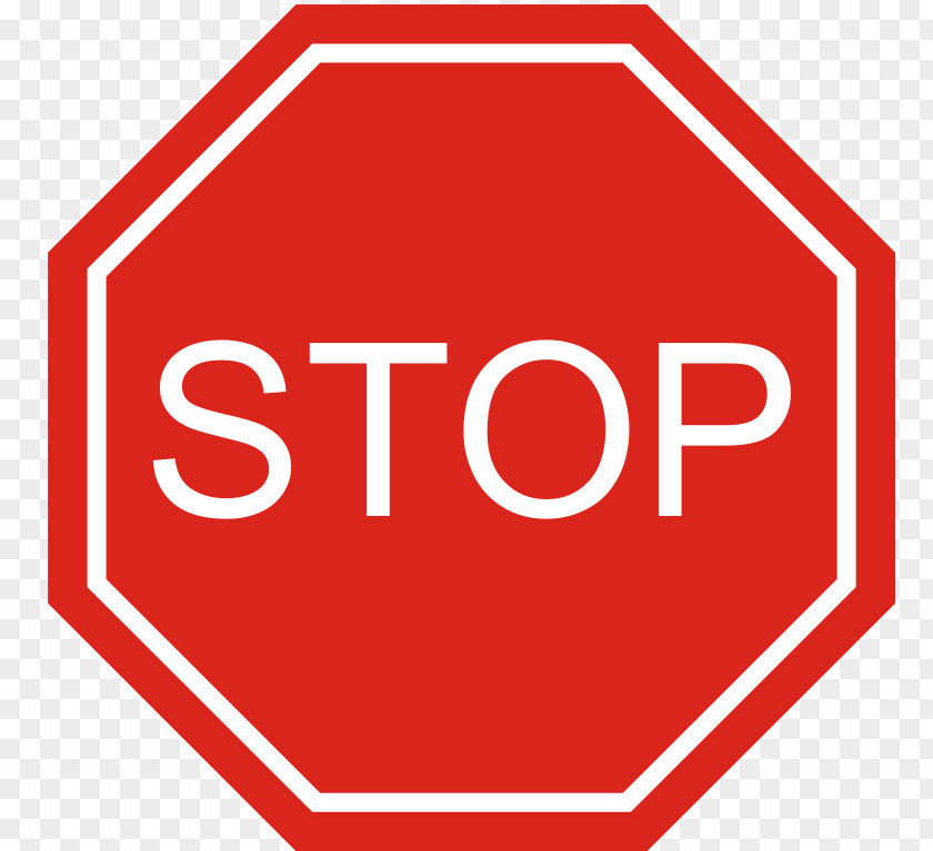 Sign Stop The Big Red Traffic PNG