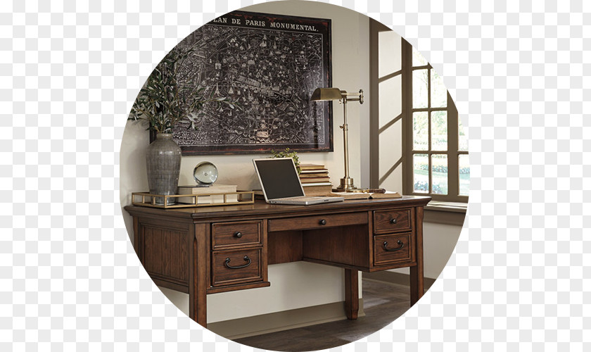 Table Desk Furniture Ashley HomeStore Office PNG