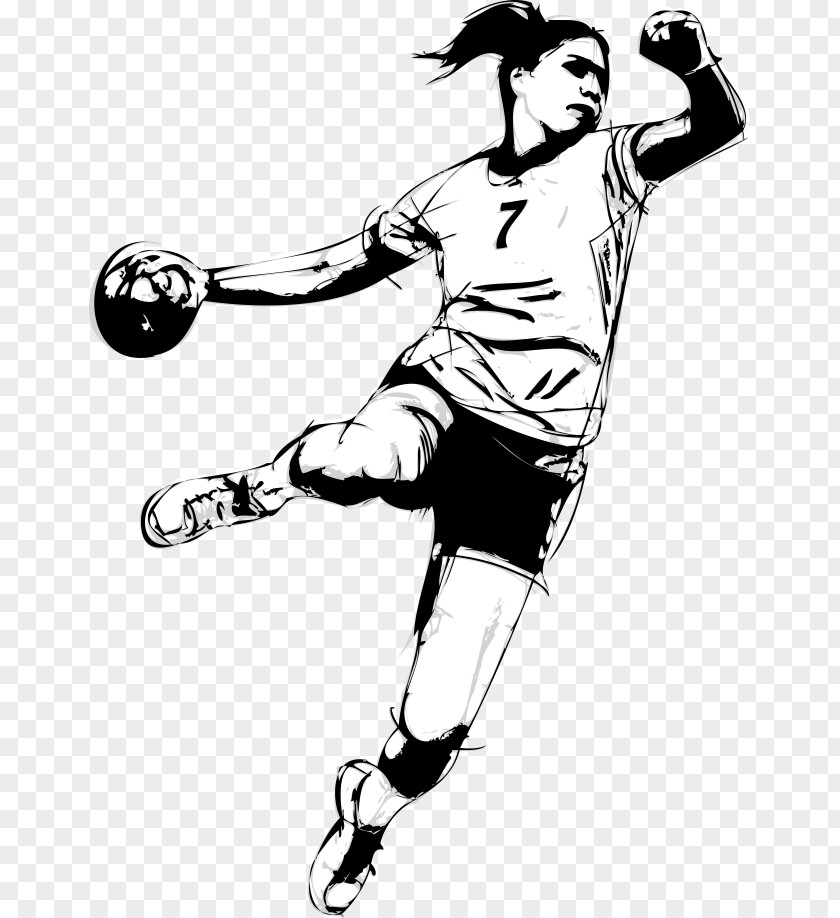Vector Painted Handball Player Stock Photography Illustration PNG
