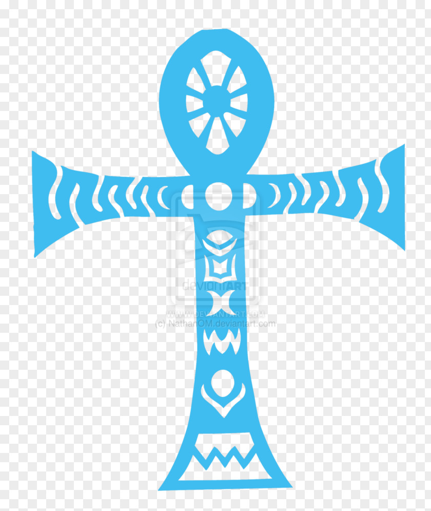 Egypt Tattoo Ankh Blue Clip Art PNG