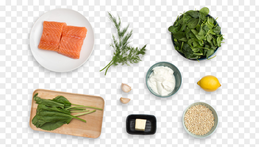 Salmon Salad Vegetarian Cuisine Herb Food Garnish PNG