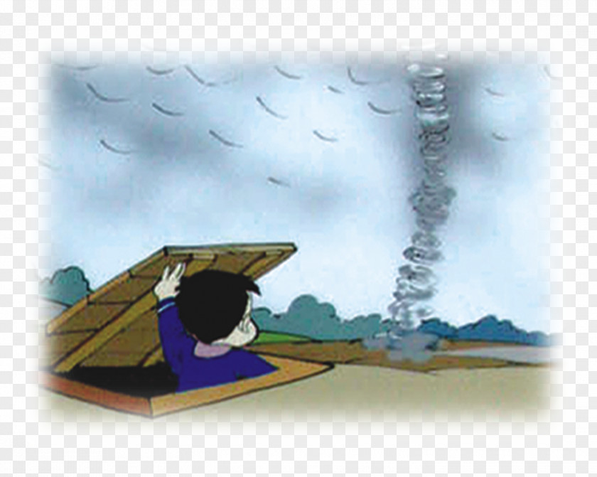 Cartoon Tornado Vault Cellar Natural Disaster Illustration PNG
