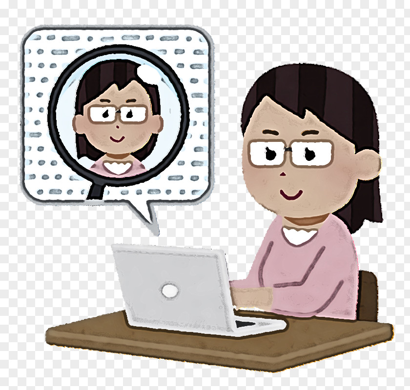 Computer Search Woman PNG