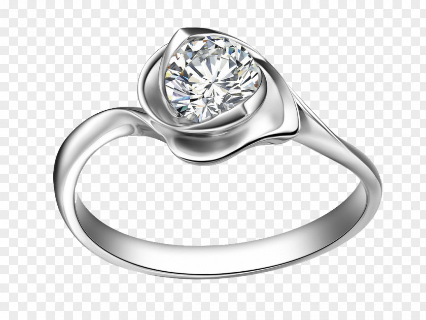 Diamond Ring Wedding Jewellery Silver PNG