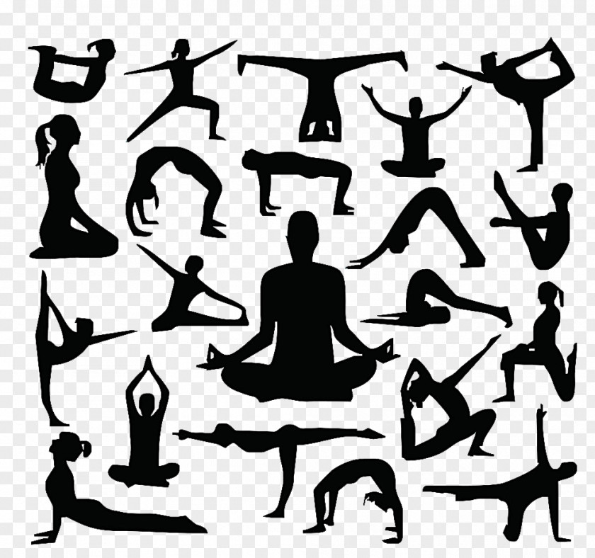 Yoga Pictures Silhouette Cdr PNG