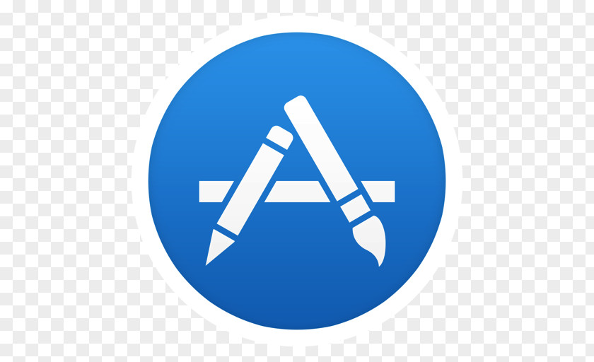 App Store Electric Blue Angle Symbol PNG