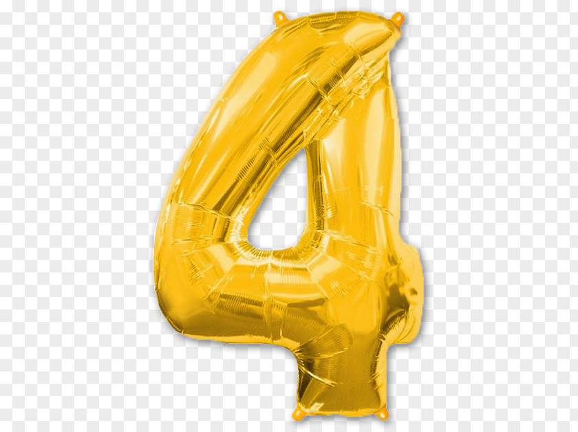 Gold Toy Balloon Number Blue PNG