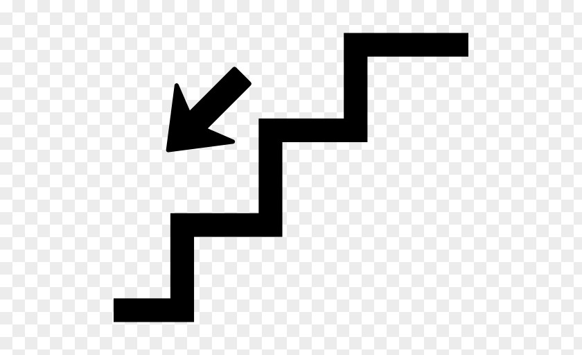 Stairs Arrow Sign PNG