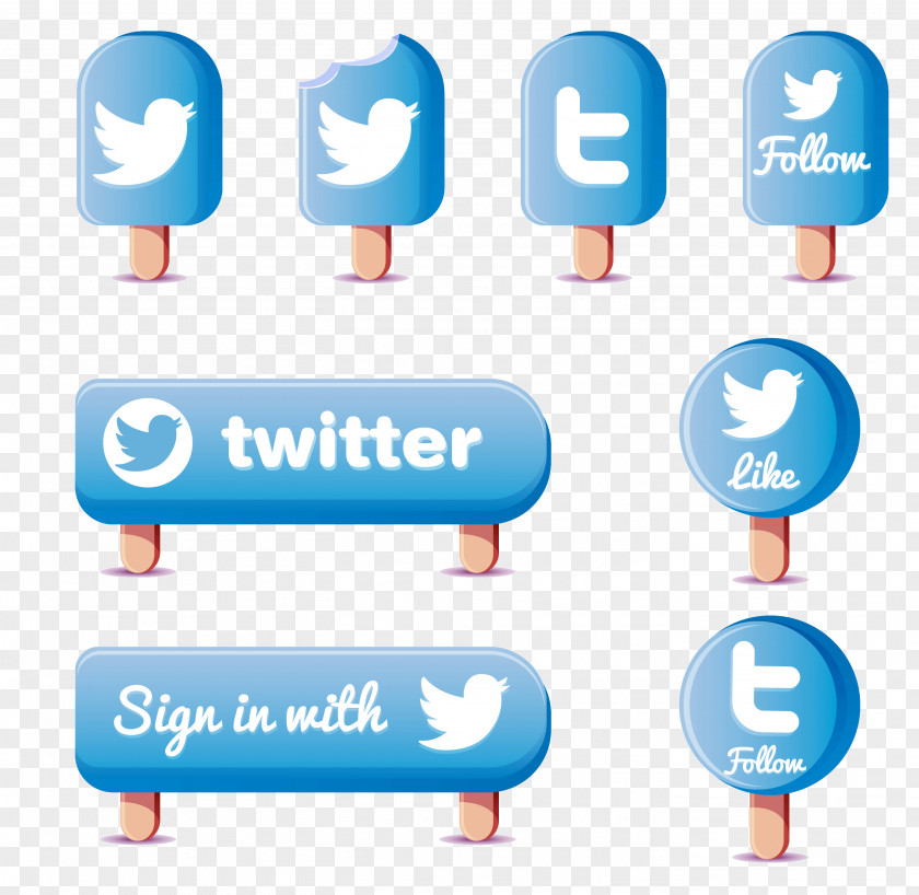 Twitter Blue Vector Material Download Euclidean Icon PNG