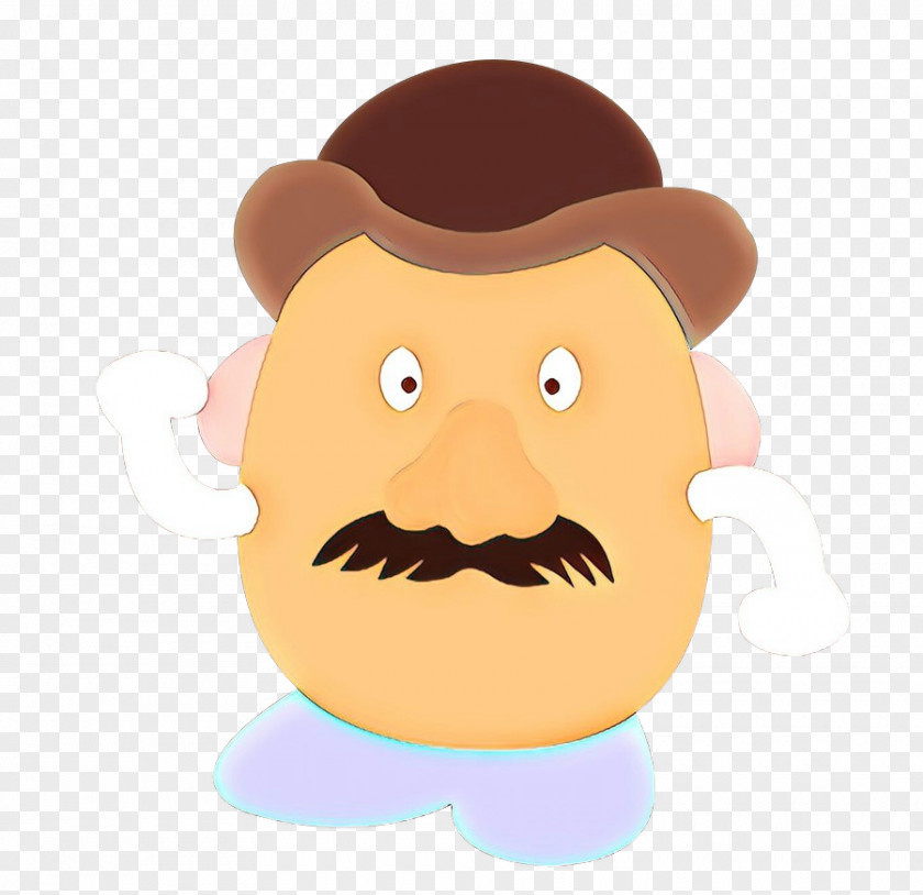 Brown Hair Potato Moustache PNG