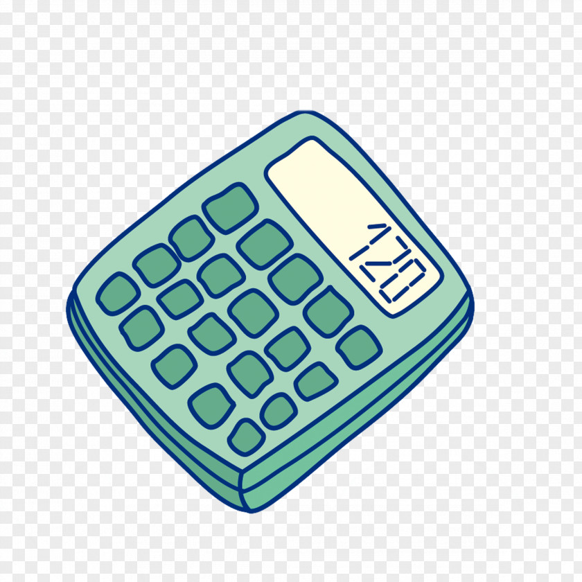 Calculator Cartoon Illustration PNG