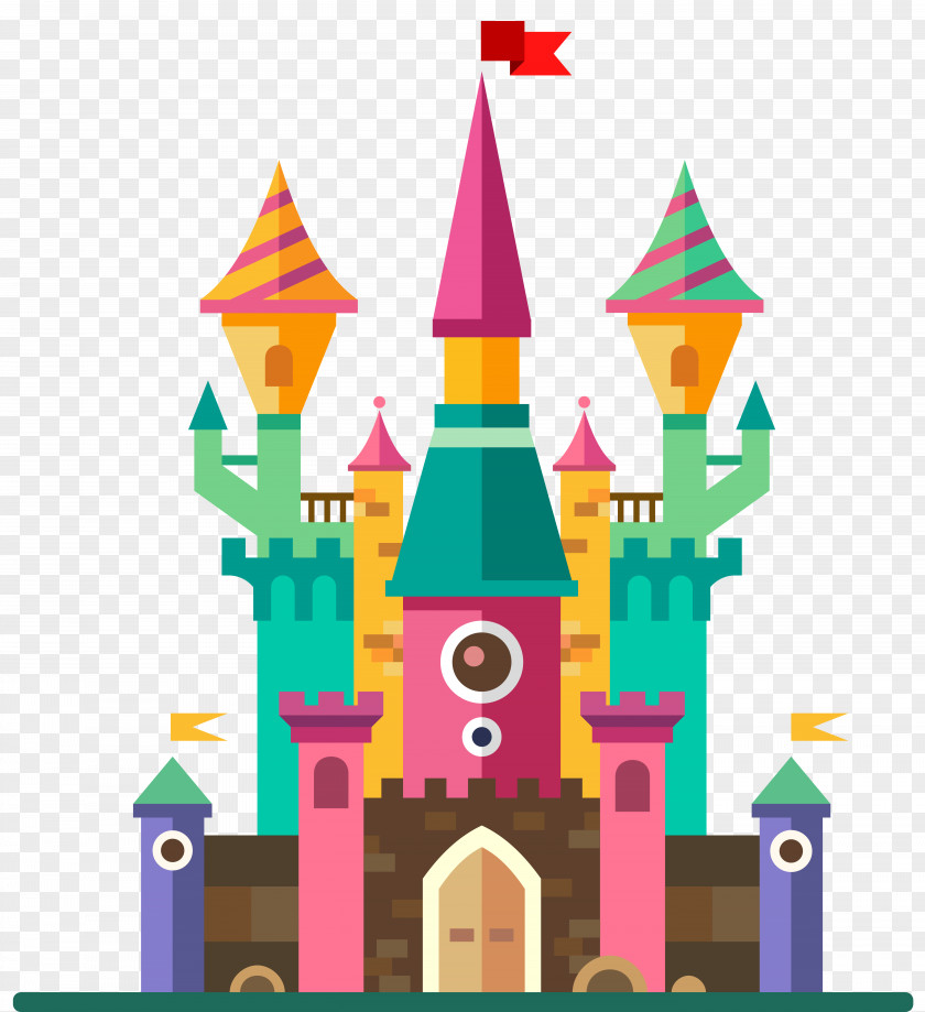 Cute Castle Clipart Image Fairy Tale Magic Illustration PNG