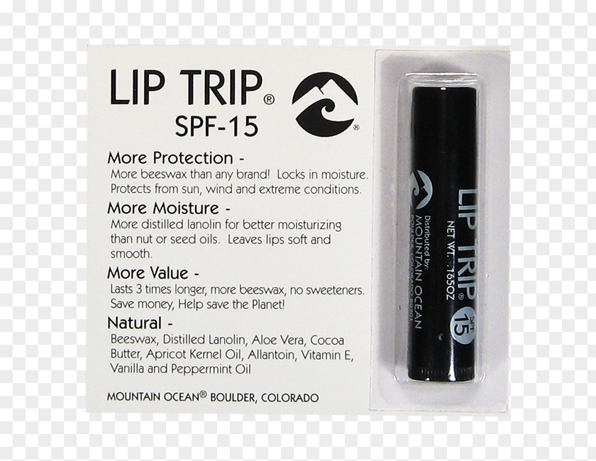 Mountain Trip Cosmetics Lip Balm Lanolin Aloe Vera PNG