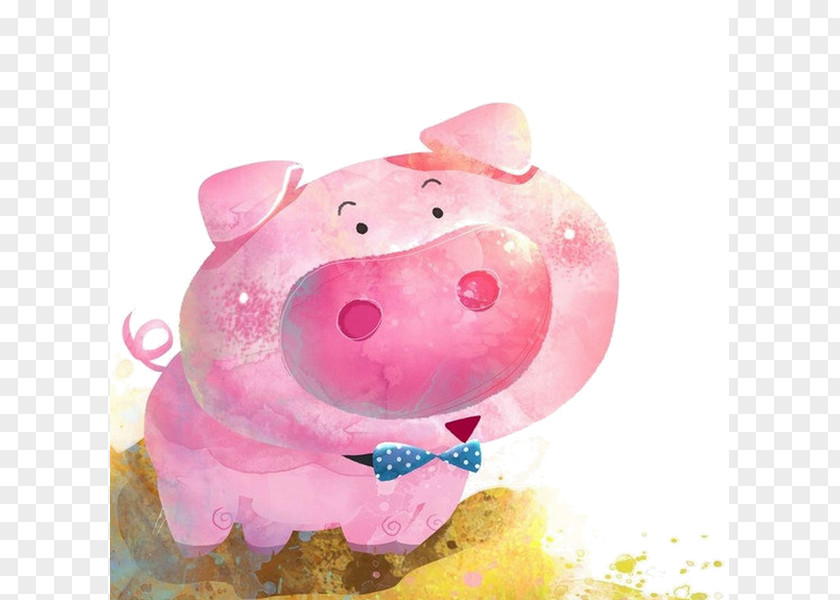 Pink Piggy Guinea Pig Large White Zhu Bajie Child Snout PNG