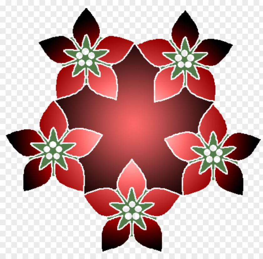 Design Petal Christmas Ornament Floral Symmetry Pattern PNG