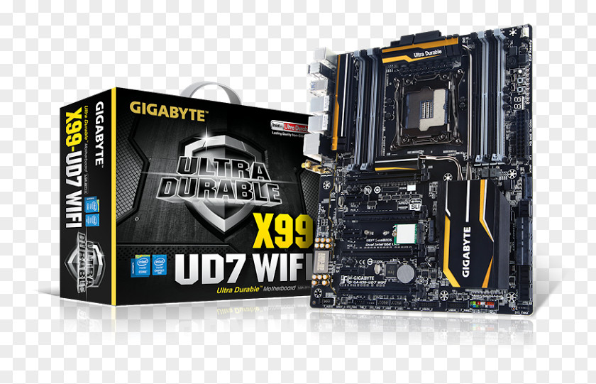 Gigabyte Motherboard Layout Intel X99 LGA 2011 GA-X99-UD4 Technology PNG