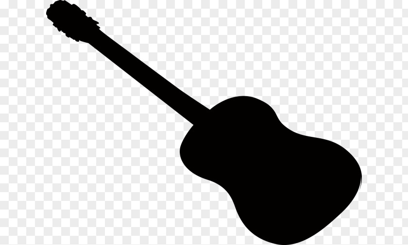 Guitar Shadow Acoustic White Black PNG