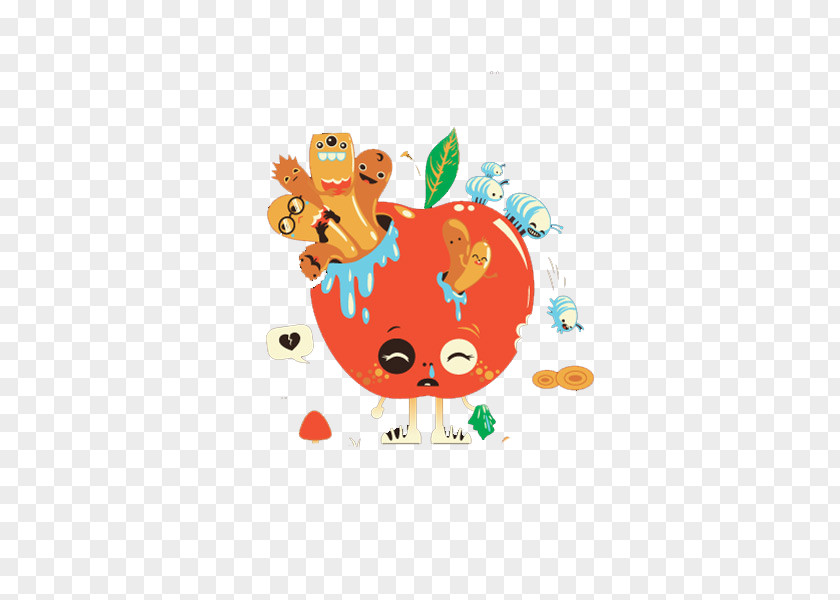 Simple Red Apple Illustration PNG