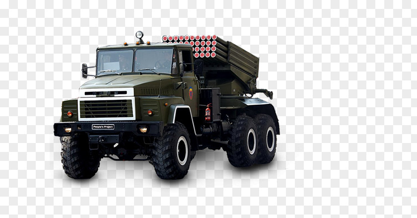 Truck KrAZ-260 BM-21 Grad Multiple Rocket Launcher PNG