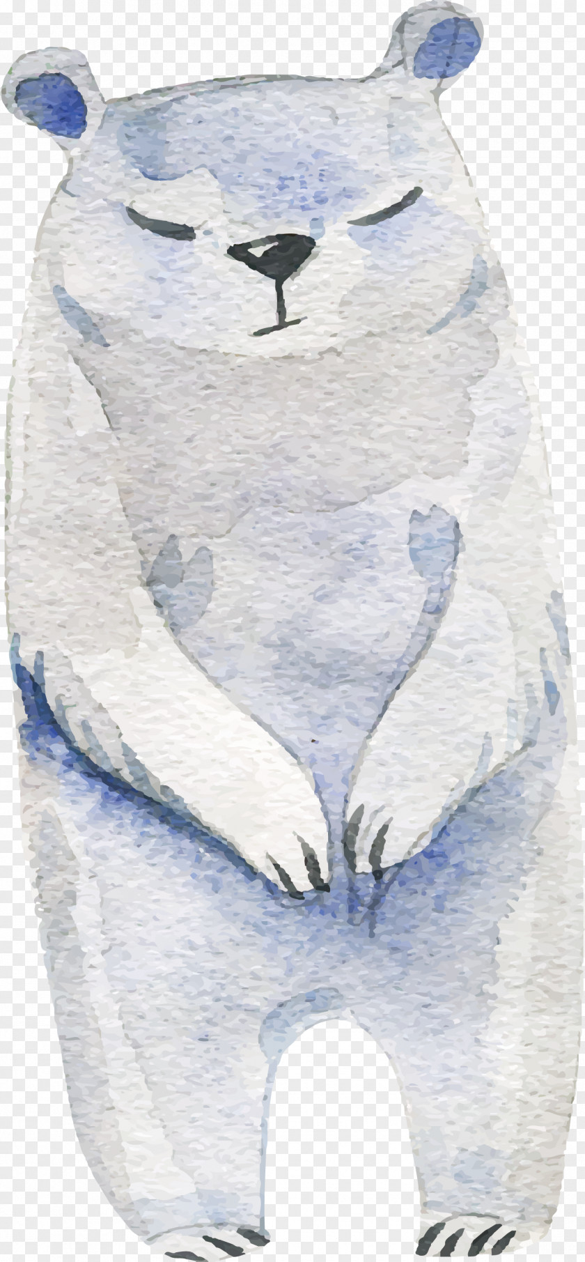 Watercolor Polar Bear PNG