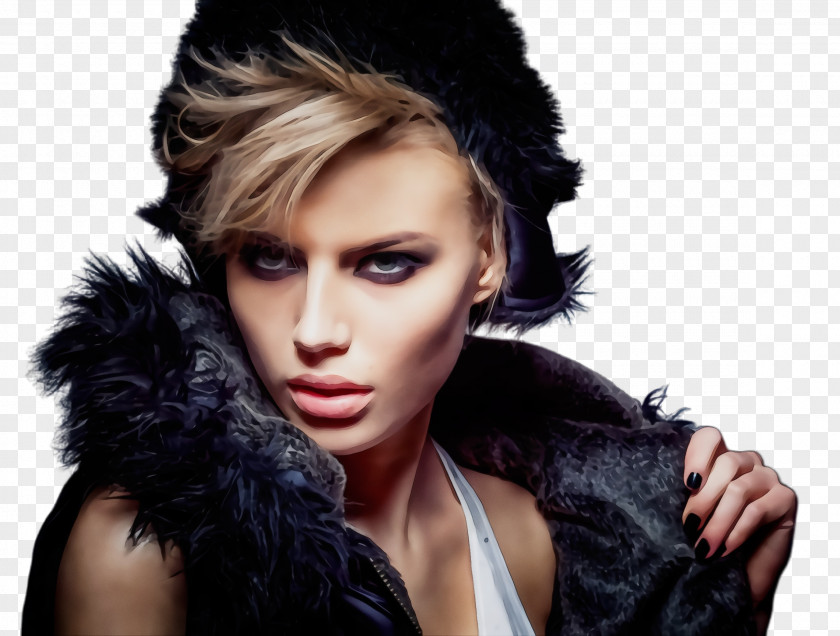 Black Hair Fur Clothing Face Hairstyle Skin Beauty PNG