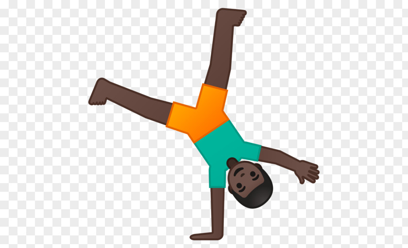 Emoji Human Skin Color Dark Cartwheel PNG