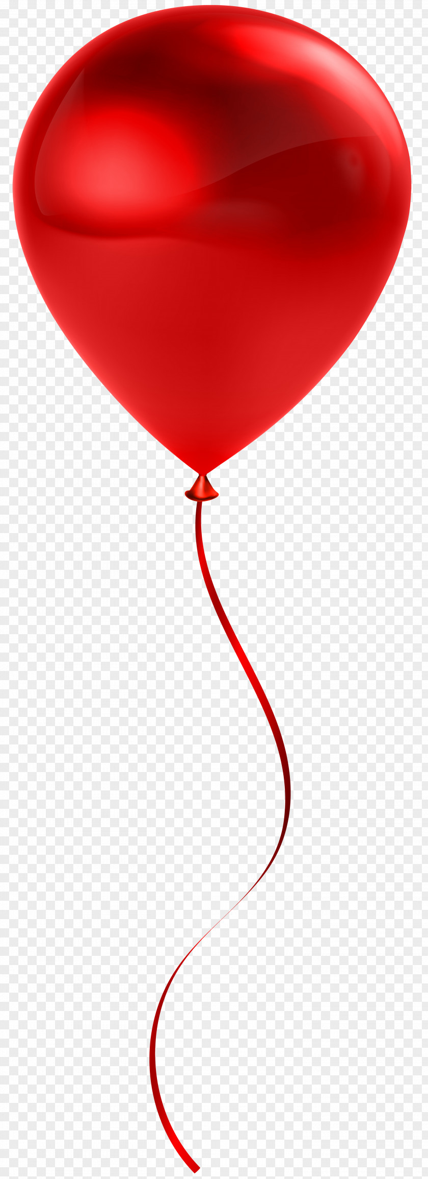 Single Red Balloon Transparent Clip Art Heart Design PNG