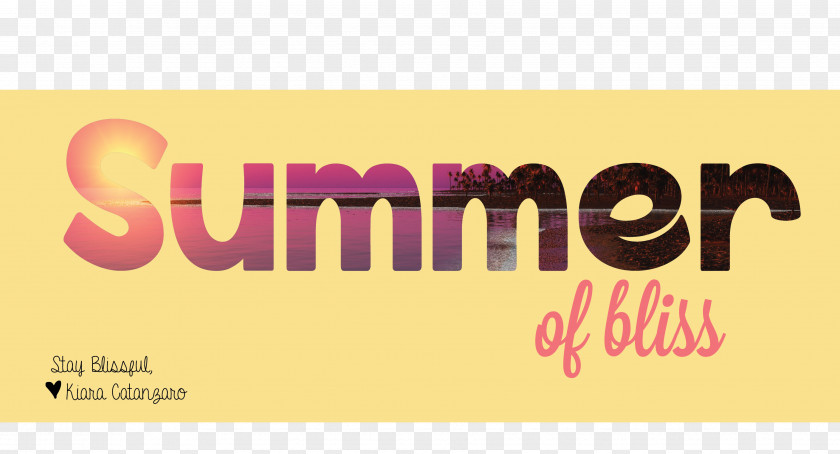 Summer Word Logo Brand Month Font PNG