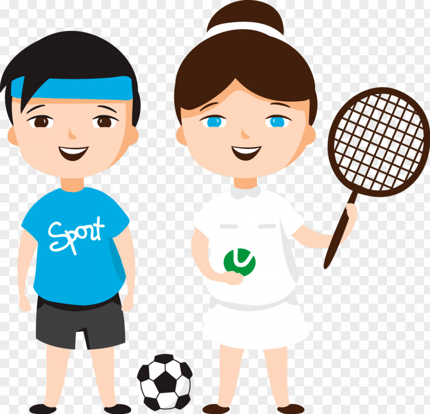 Football Tennis Cartoon Child Sport Illustration PNG