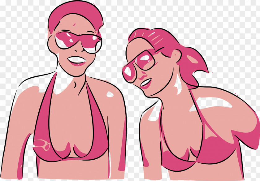 Hand-painted Skin Woman Swimsuit PNG