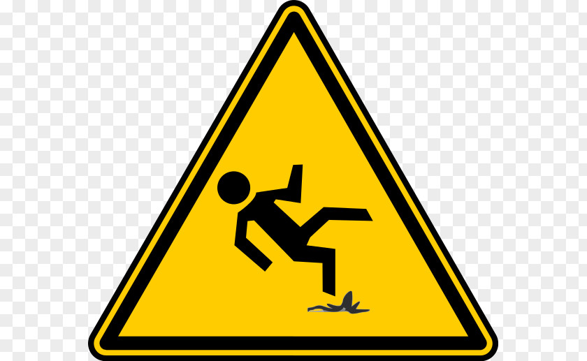 Peel Falling Hazard Symbol Risk Wet Floor Sign PNG