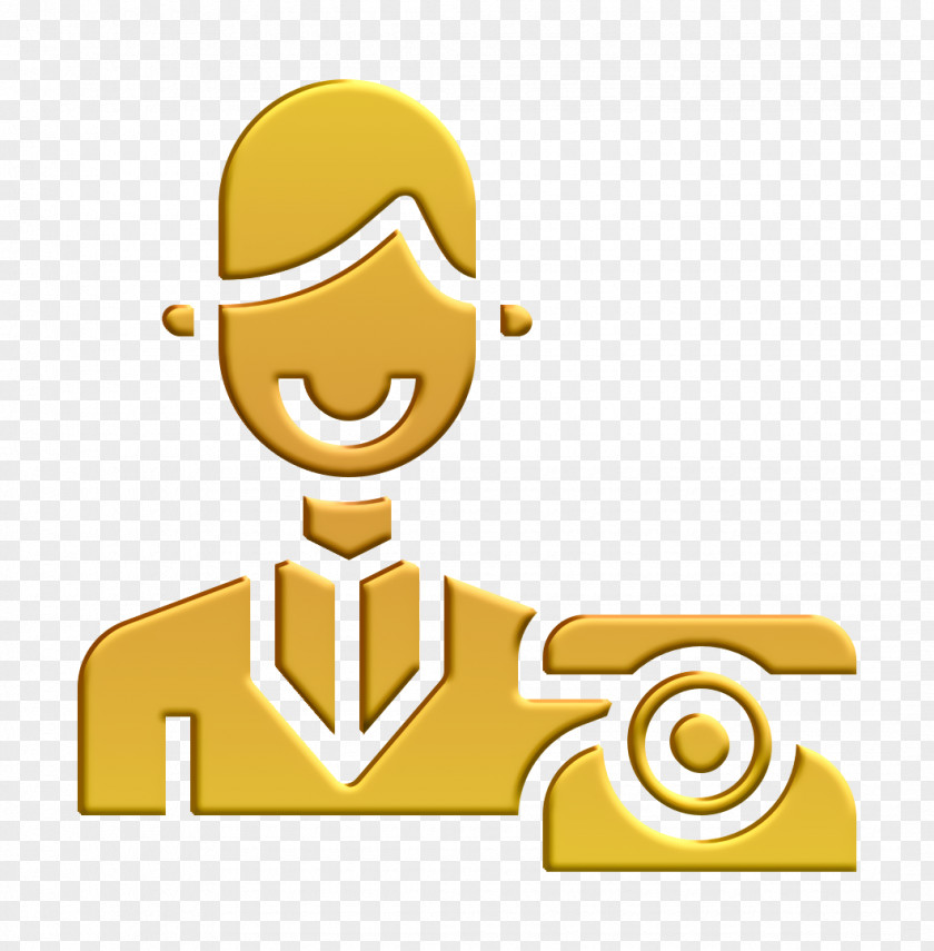Contact And Message Icon Reception Receptionist PNG
