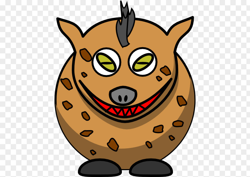 Fictional Character Pleased Clip Art Cartoon Snout Hyena Smile PNG