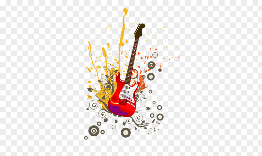 Guitar Electric Drawing Art PNG