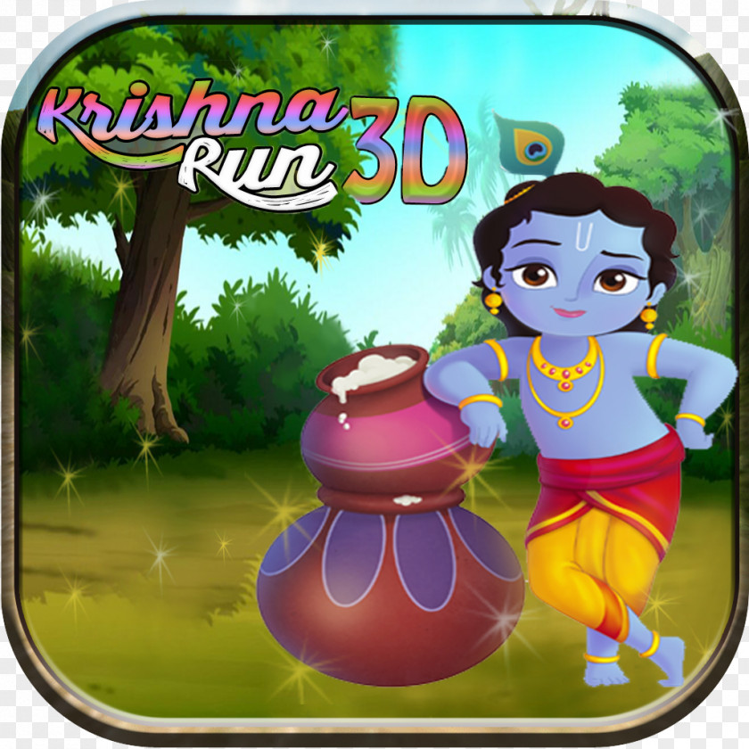 Krishna Little Makhan Masti Character Emoji Screenshot PNG